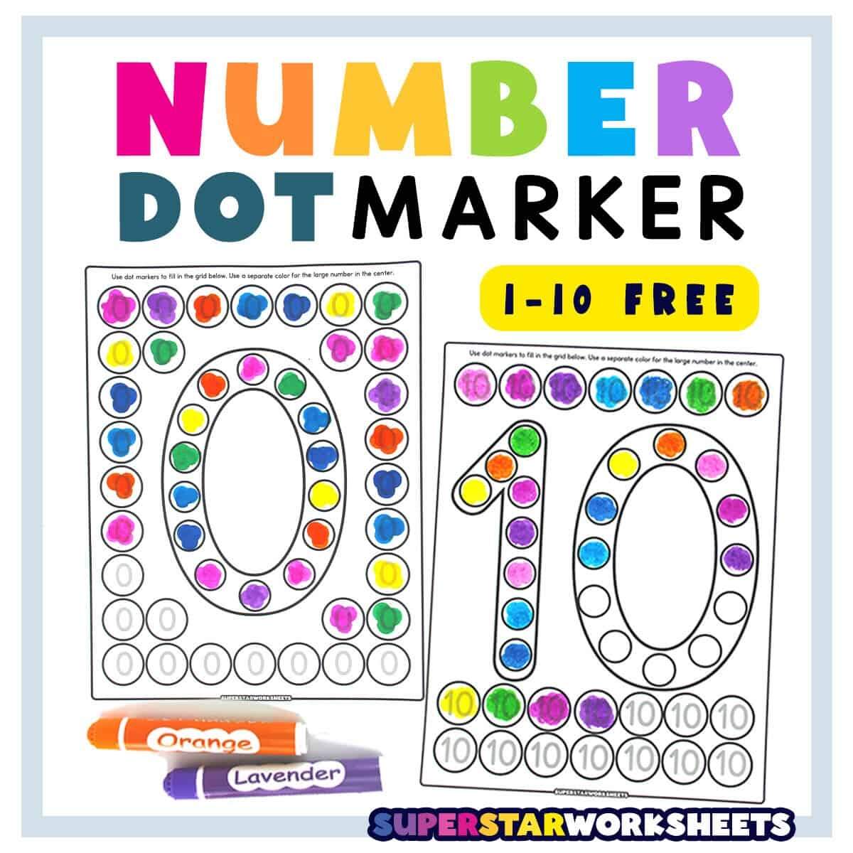 Set Of 123 Easter Dot Marker Free Pages