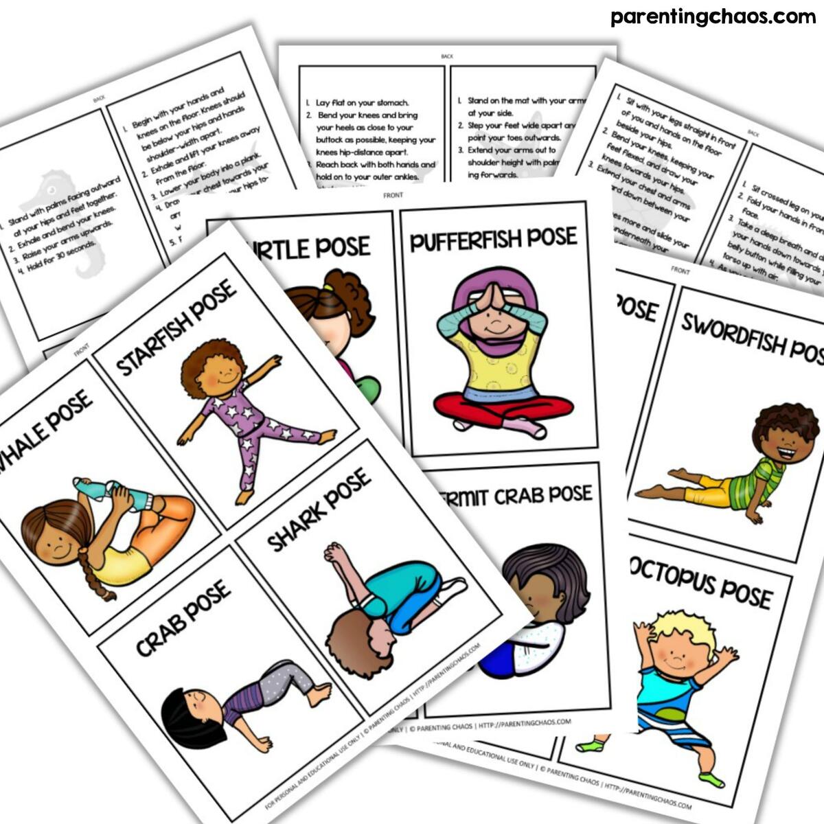 Ocean Themed Yoga For Kids Parenting Chaos