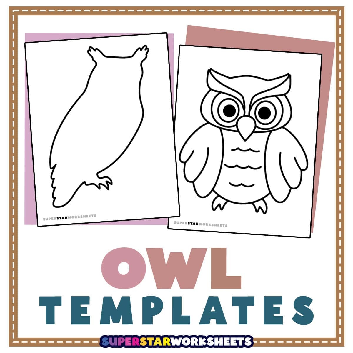 Make An Owl Craft Owl Template Printable Mrs Merry