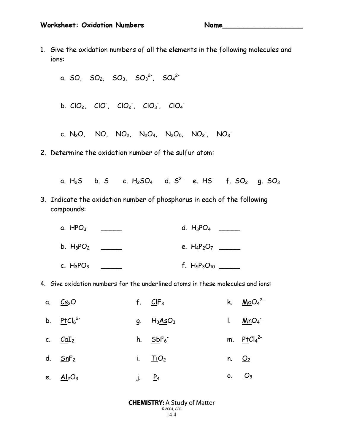 Oxidation Numbers Worksheet By Olivia Hunter Issuu Worksheets Library Oxidation Numbers Worksheet By Olivia Hunter Issuu Worksheets Library