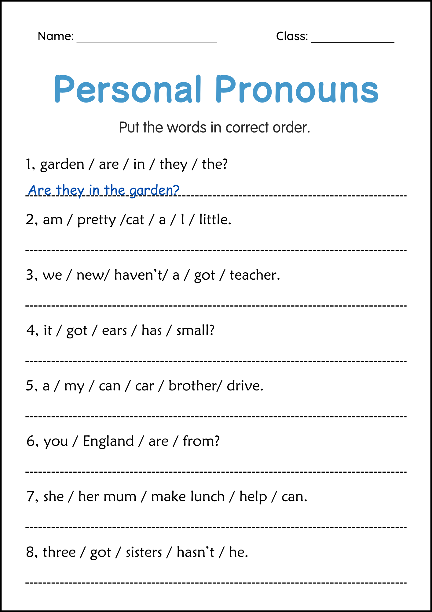 Personal Pronouns Activity Worksheets For Grade 2 3 4 Made By Teachers Personal Pronouns Activity Worksheets For Grade 2 3 4 Made By Teachers
