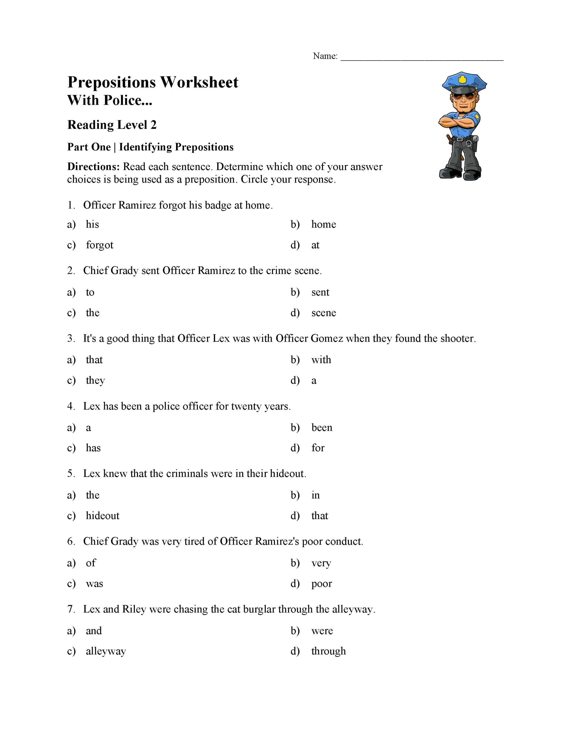 Preposition Worksheets And Activities Parts Of Speech Preposition Worksheets And Activities Parts Of Speech
