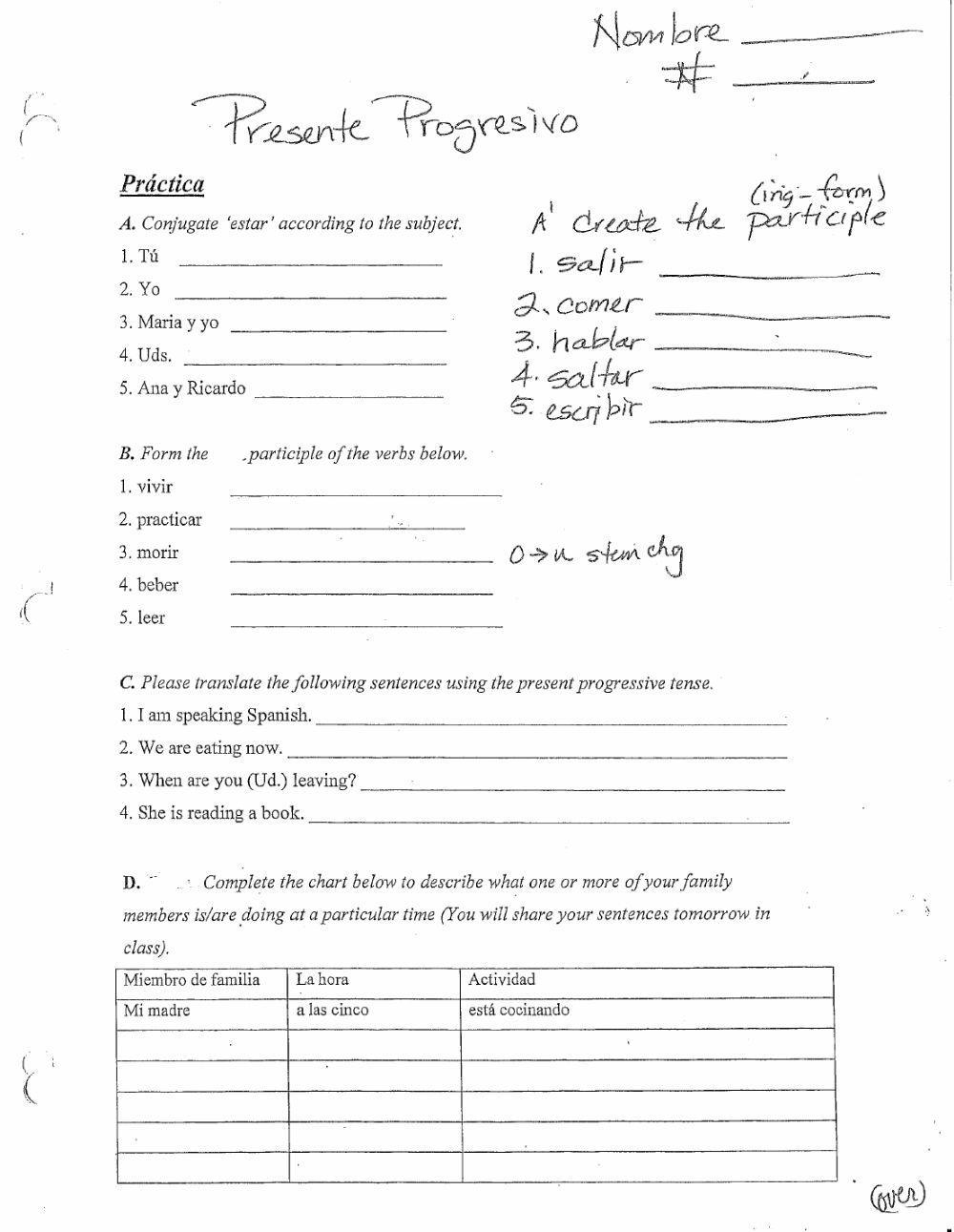 Present Progressive Practice Worksheet Worksheets Library