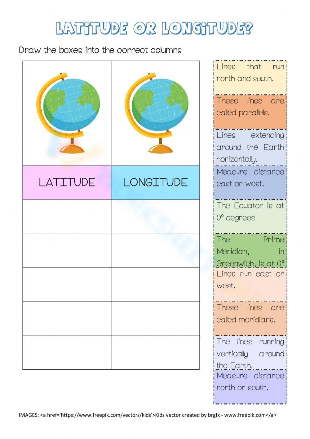 Printable 6th Grade Latitude And Longitude Worksheets Printable 6th Grade Latitude And Longitude Worksheets