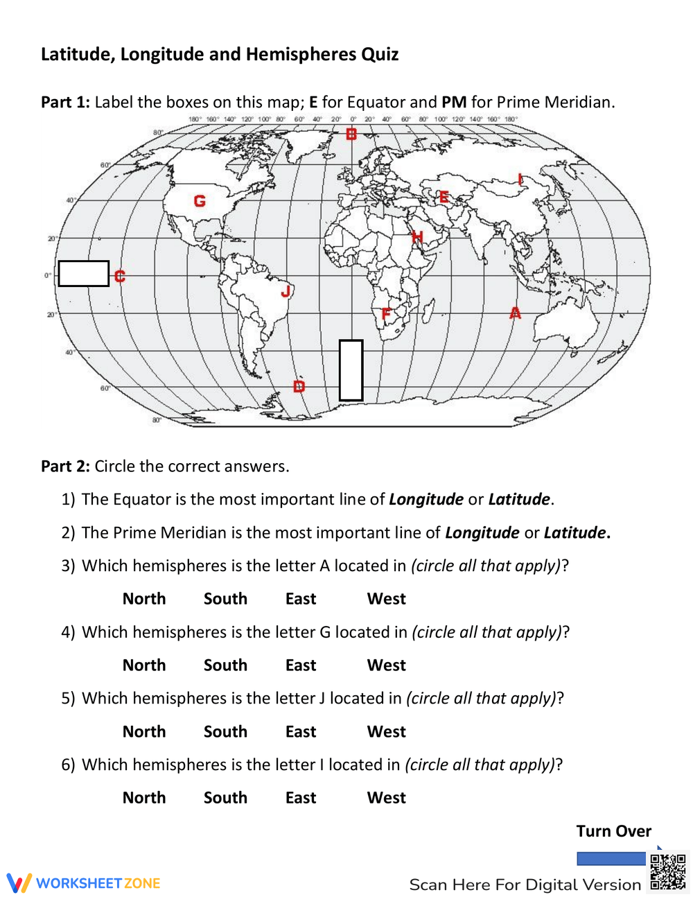 Printable 7th Grade Latitude And Longitude Worksheets Printable 7th Grade Latitude And Longitude Worksheets