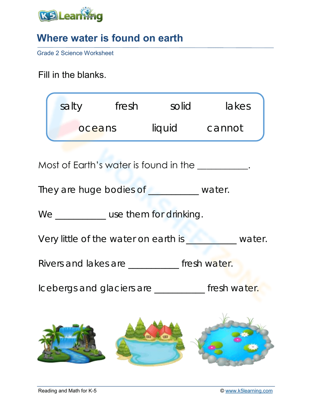 Printable 7th Grade Properties Of Water Worksheets