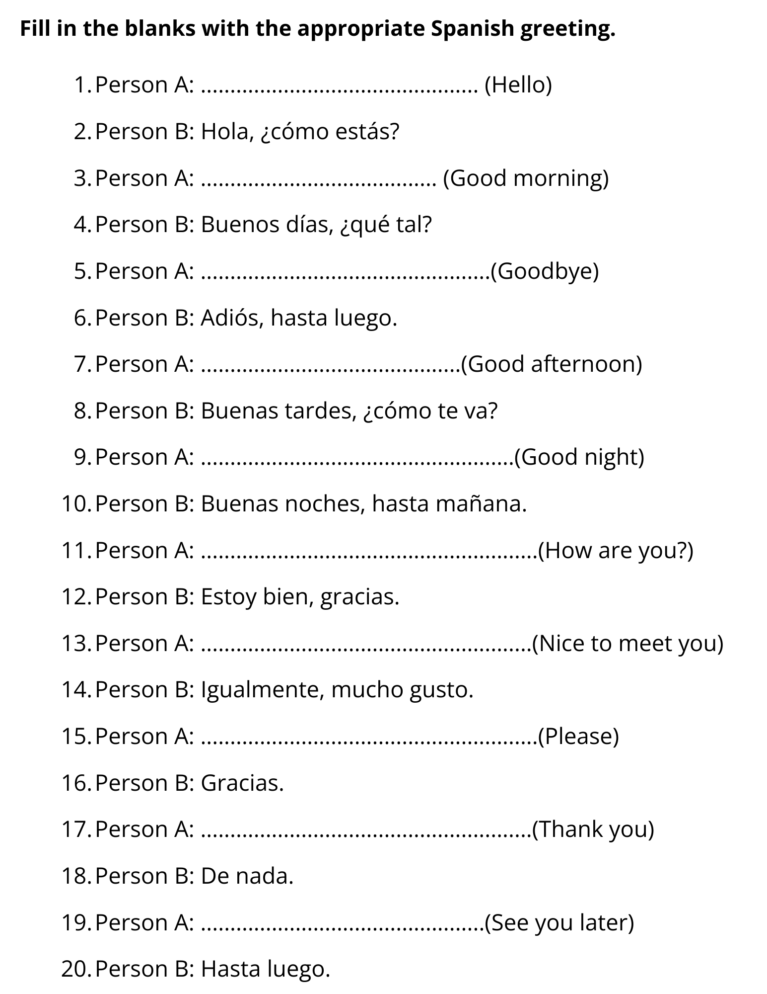 Printable Beginner Spanish Greetings Worksheet Saludos En Espa Ol Made By Teachers Printable Beginner Spanish Greetings Worksheet Saludos En Espa Ol Made By Teachers
