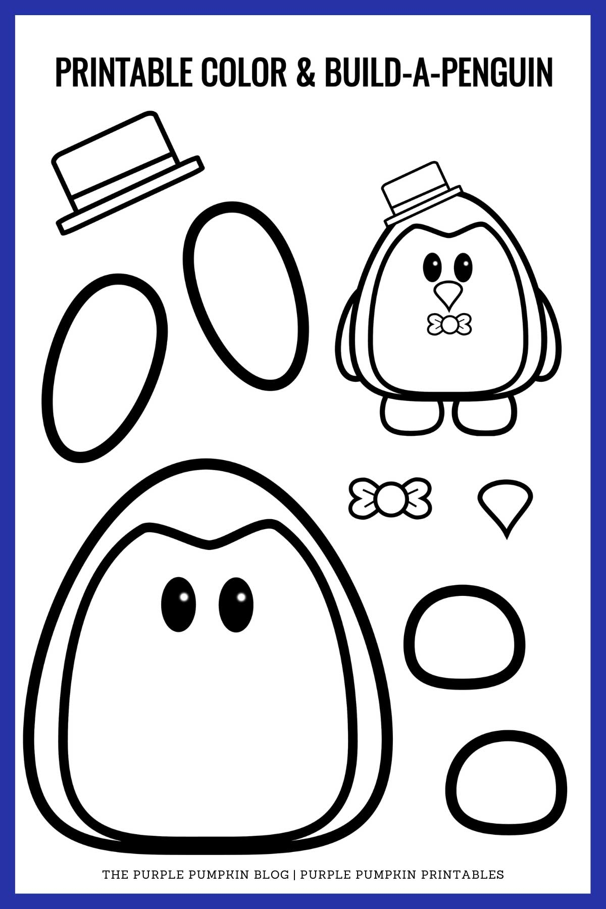 Printable Color Build A Penguin Printable Color Build A Penguin