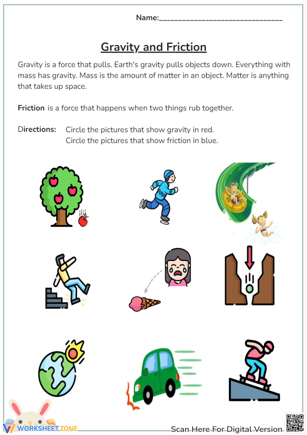 Printable Gravity Worksheets Download