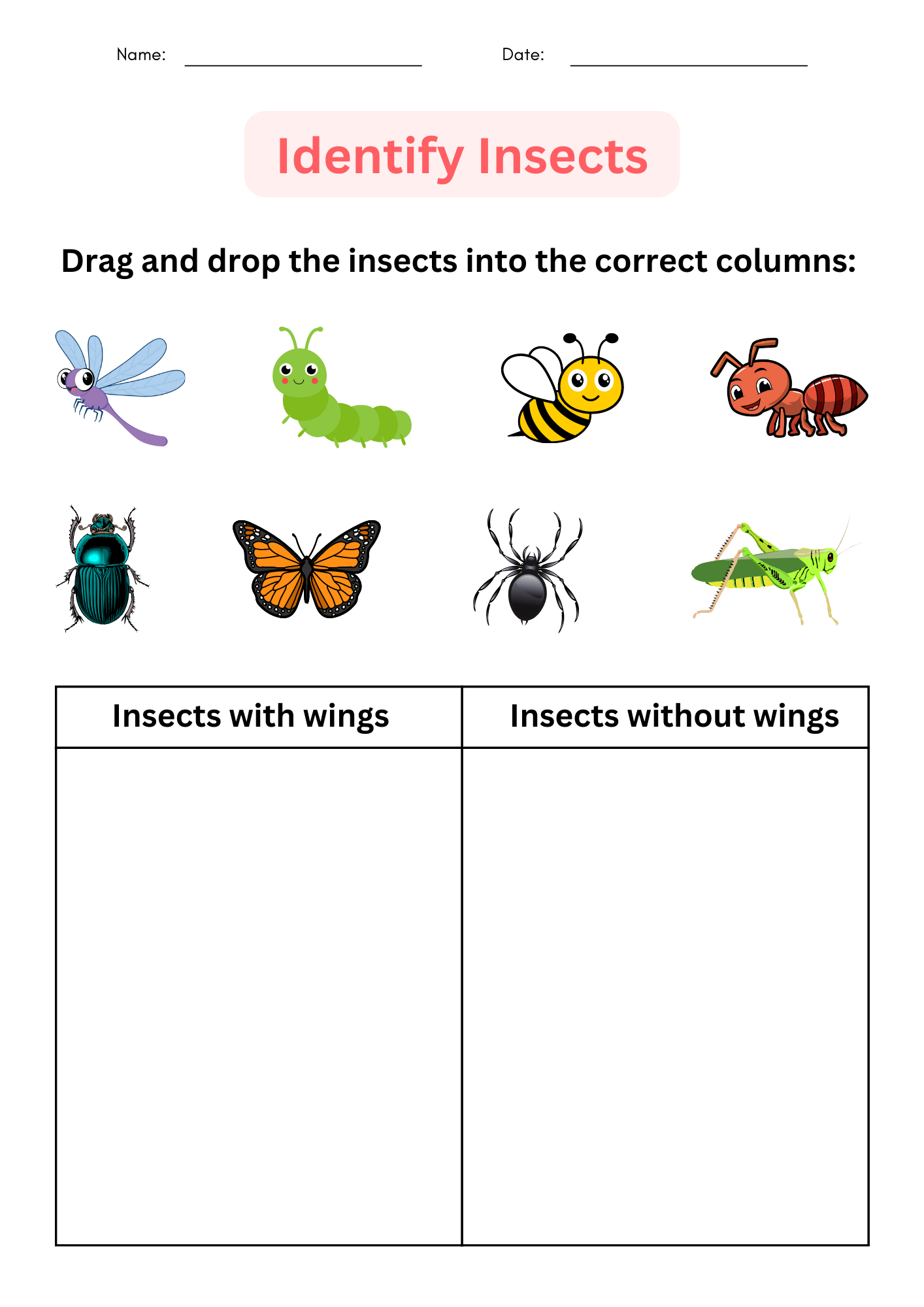 Insect Bugs Printable Activity Pack For Preschoolers Fun With Mama Shop