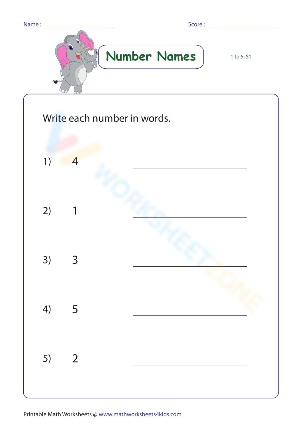 Printable Number Names Fill In The Blanks Worksheets Download Printable Number Names Fill In The Blanks Worksheets Download