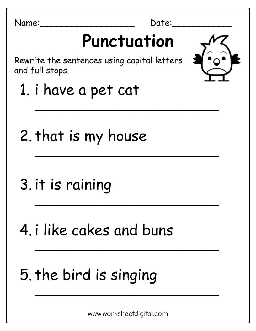Capitalization Worksheets Capitalization Dialogue Worksheets