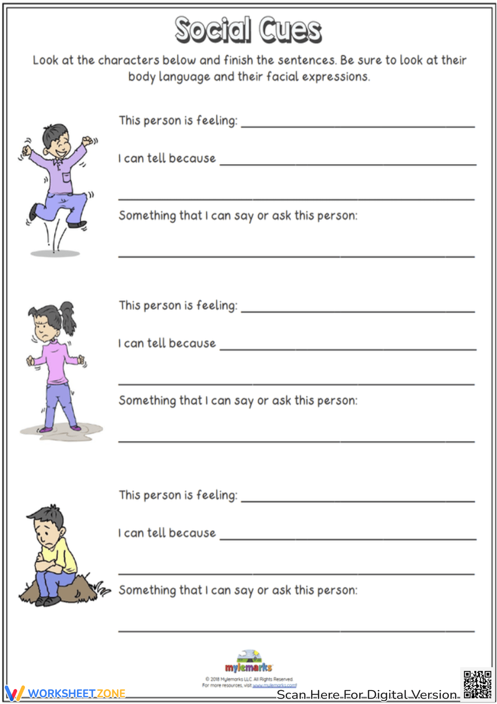 Printable Social Skills Worksheets