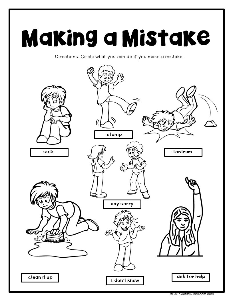Printable Social Skills Worksheets