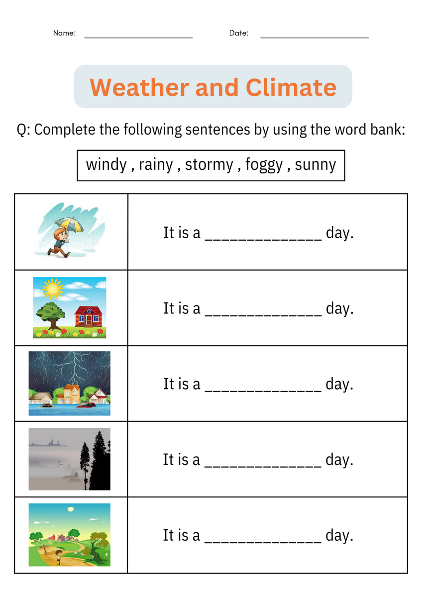 Printable Weather And Climate Activities Worksheet Earth Science For Grade 1 Made By Teachers Printable Weather And Climate Activities Worksheet Earth Science For Grade 1 Made By Teachers