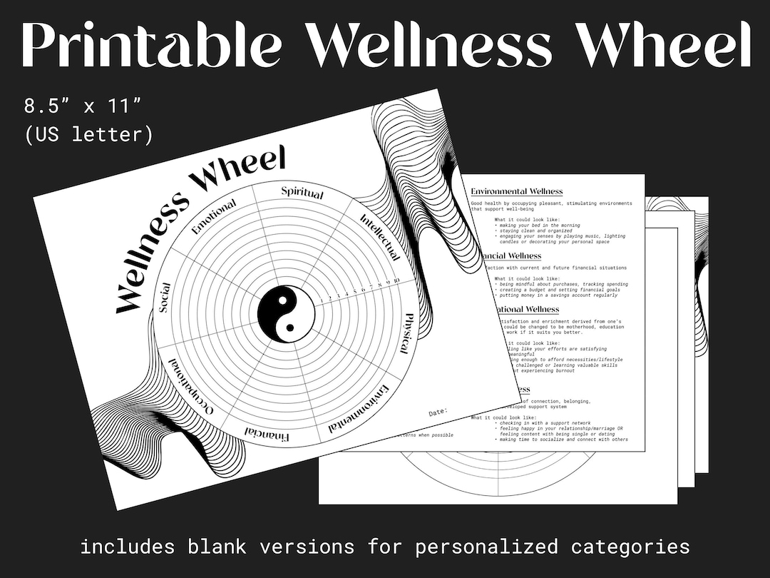 Printable Yin Yang Life Balance Wheel Worksheet With Blank Categories Etsy Printable Yin Yang Life Balance Wheel Worksheet With Blank Categories Etsy