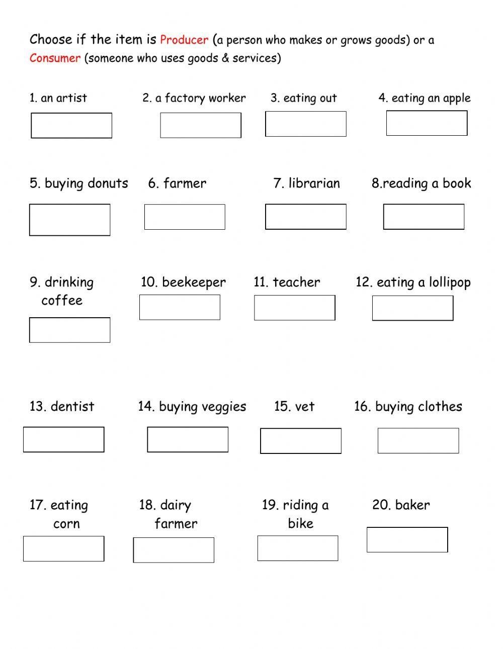 Producer Or Consumer Worksheet Worksheets Library Producer Or Consumer Worksheet Worksheets Library