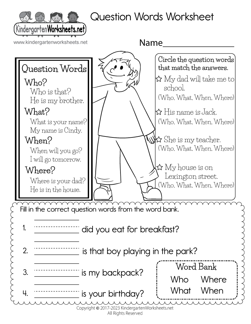 Question Words Worksheet Free Printable Digital PDF Past Simple To Be Was Were Activity Worksheets Isabel P Rez UDocz