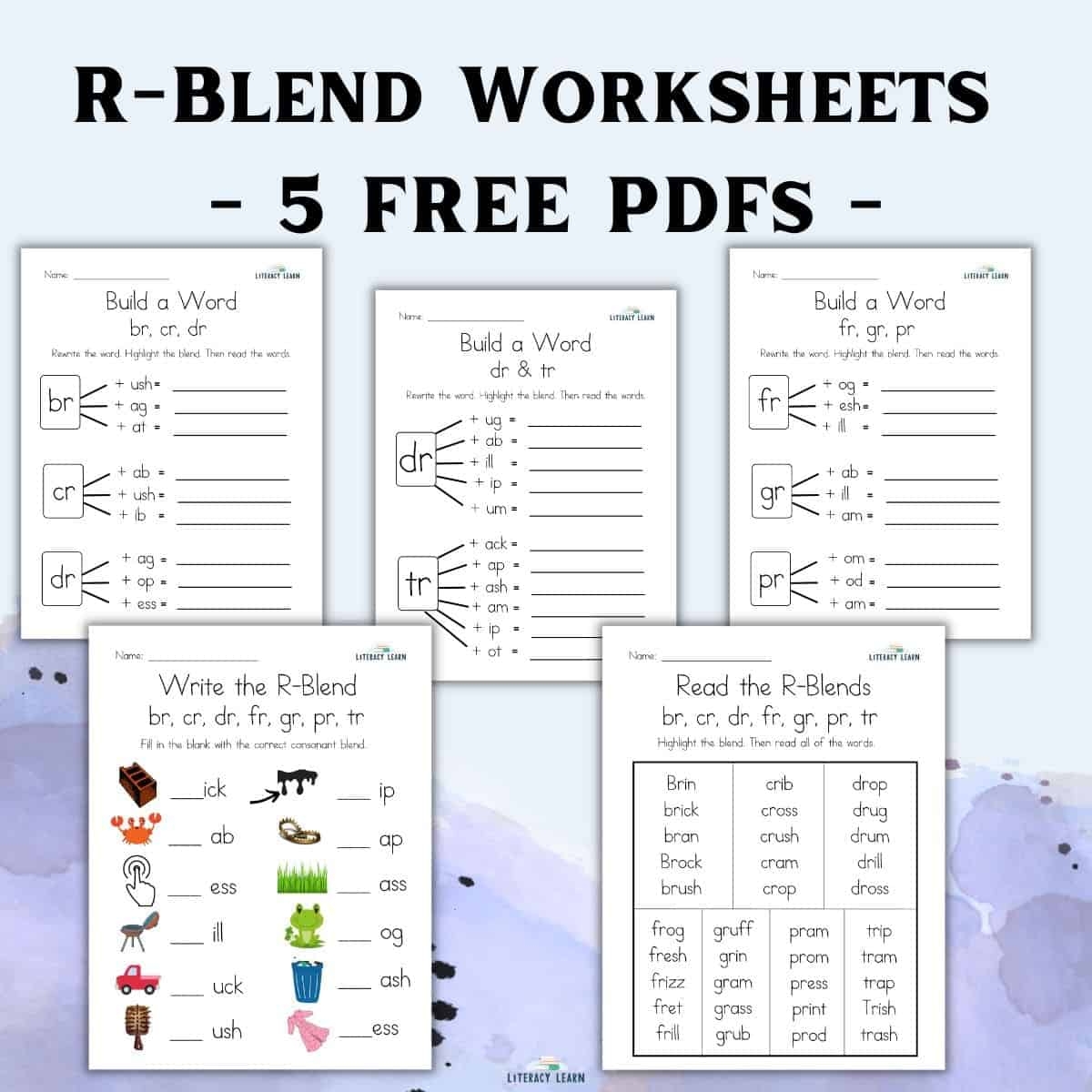 R Blends Worksheets Simple Living Creative Learning