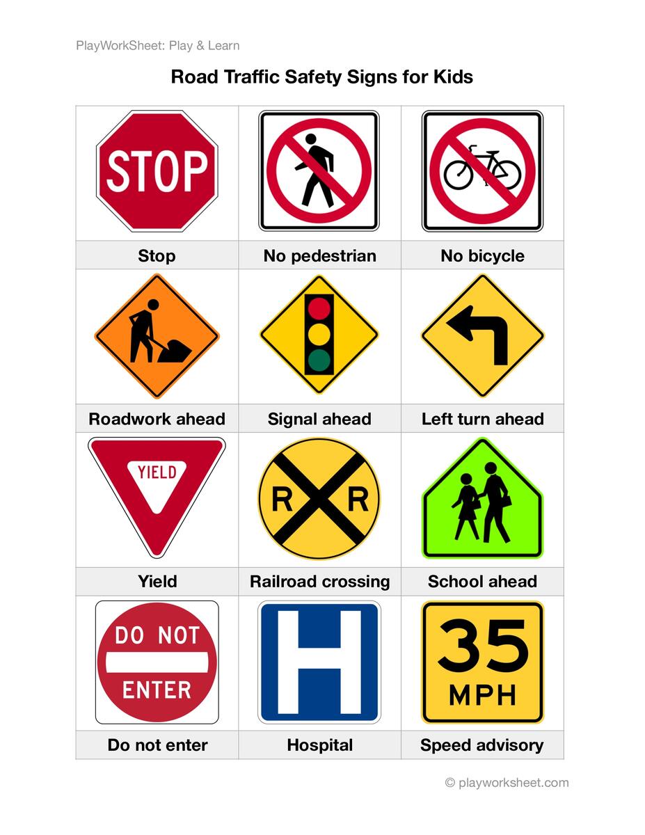 Lab Safety Signs Worksheets