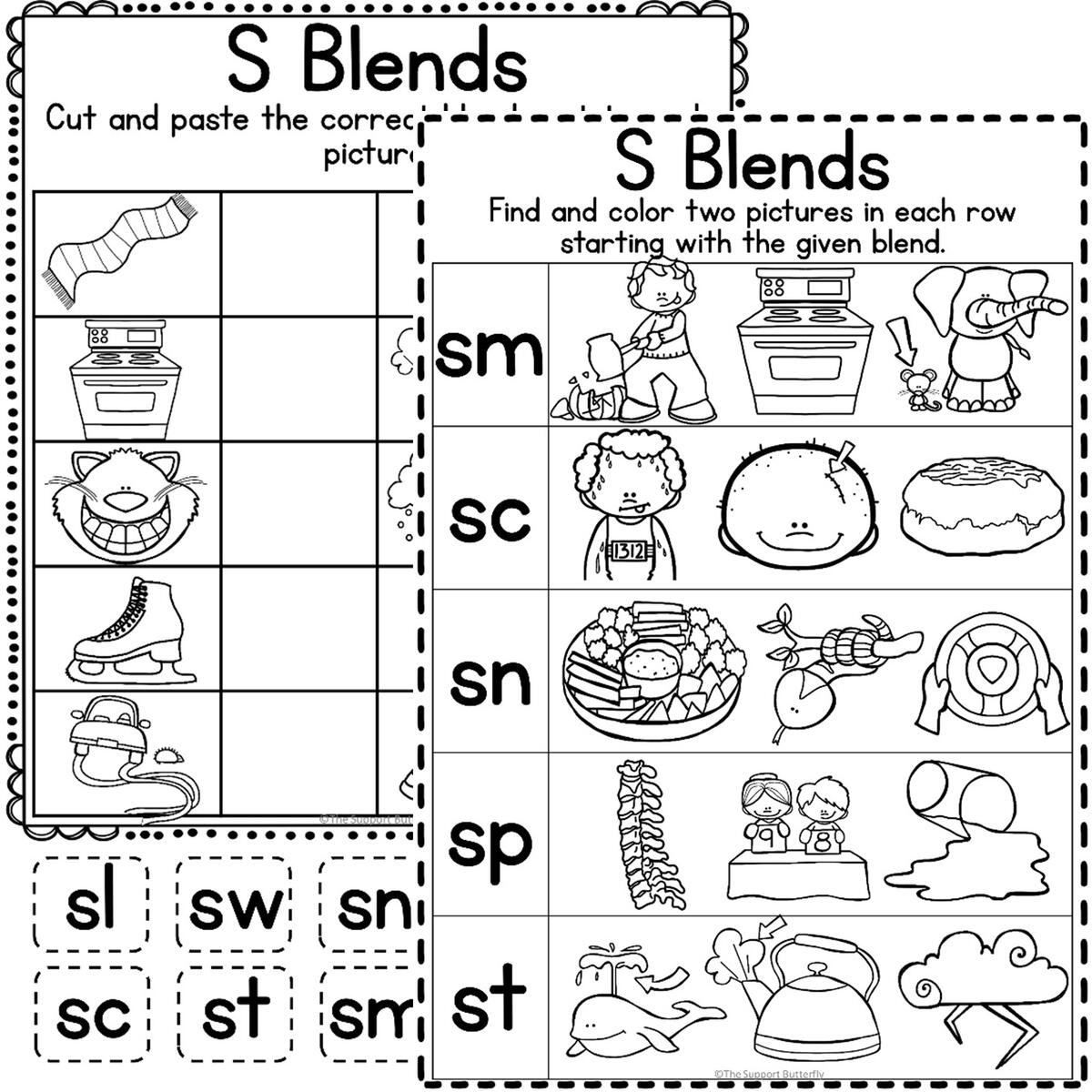 Sl Pl Blends Worksheet Worksheets Library