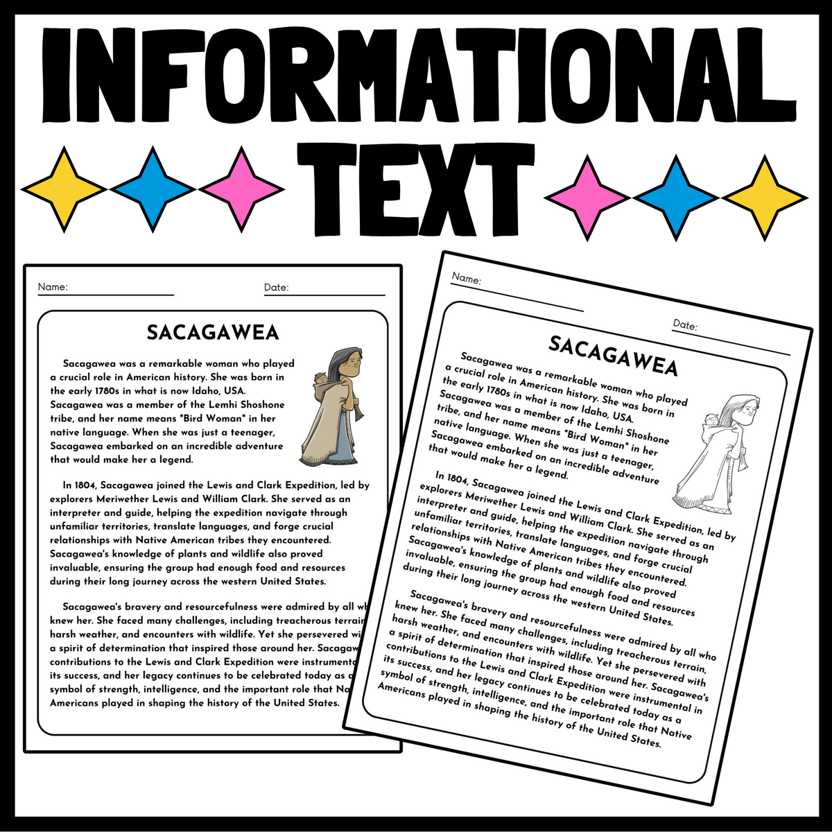 Sacagawea Reading Comprehension Passages And Questions Native American Month Made By Teachers