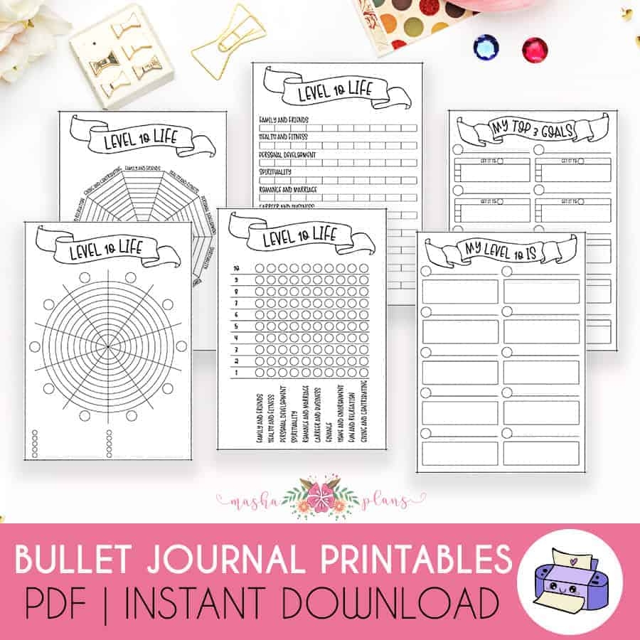 Set Life Goals With Level 10 Life Bullet Journal Page Ideas Masha Plans Set Life Goals With Level 10 Life Bullet Journal Page Ideas Masha Plans