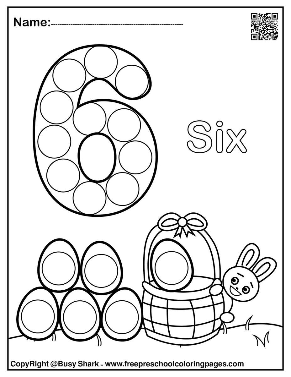 Set Of 123 Easter Dot Marker Free Pages