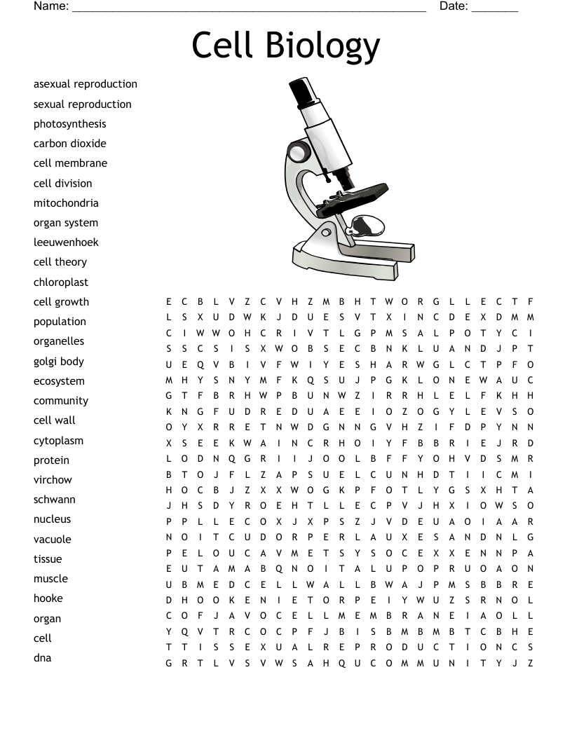 Sexual And Asexual Reproduction Word Search WordMint