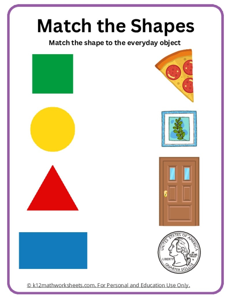 Free Printable Shapes For Kids Preschool And Kindergarten