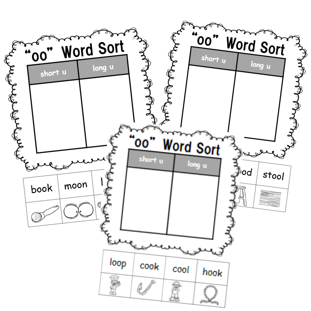 Read And Match The Words With The Images For Oo Words Long U Oo Sound Ezpzphonics