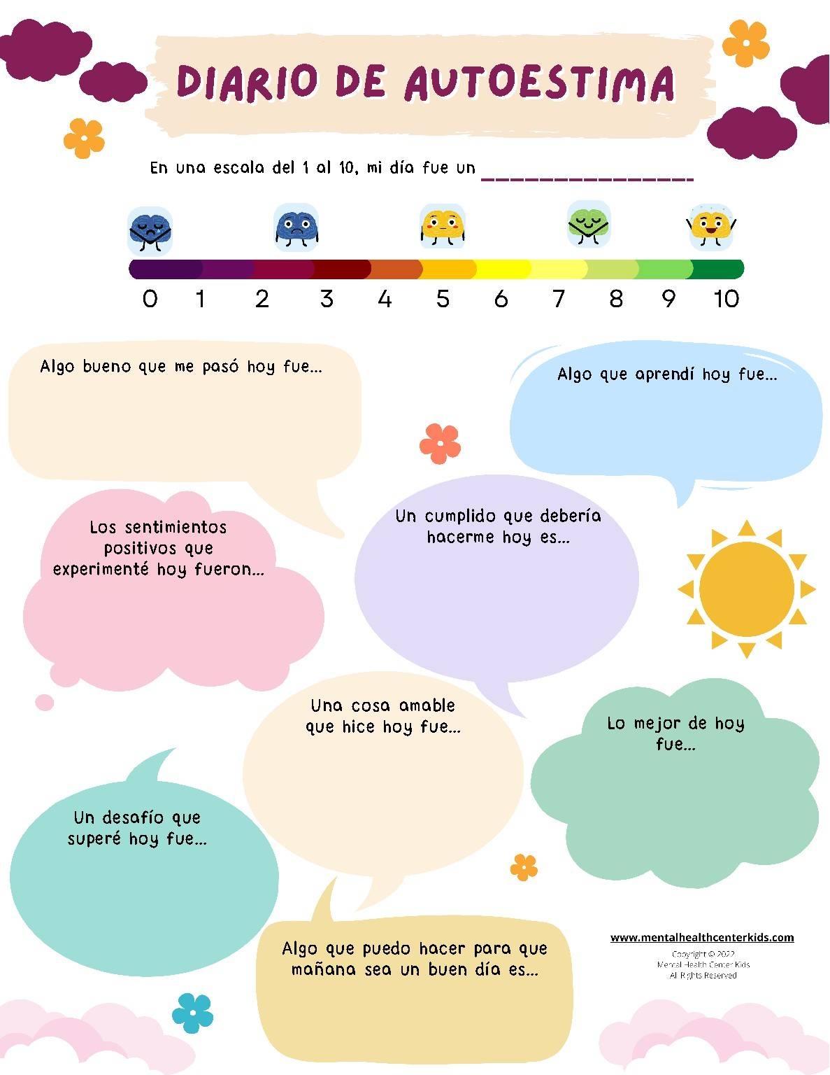 Spanish Self Esteem Worksheet Diario De Autoestima Daily Self Esteem Journal Spanish Self Esteem Worksheet Diario De Autoestima Daily Self Esteem Journal