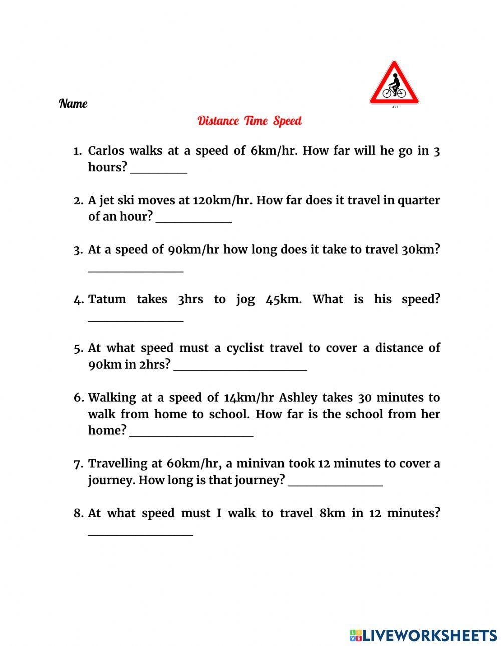Speed Time And Distance Worksheet Word Problems Word Problem Worksheets Library Speed Time And Distance Worksheet Word Problems Word Problem Worksheets Library