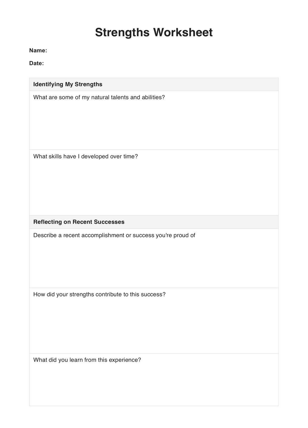 Kids Frozen Therapy Worksheet Identifying Strengths Etsy