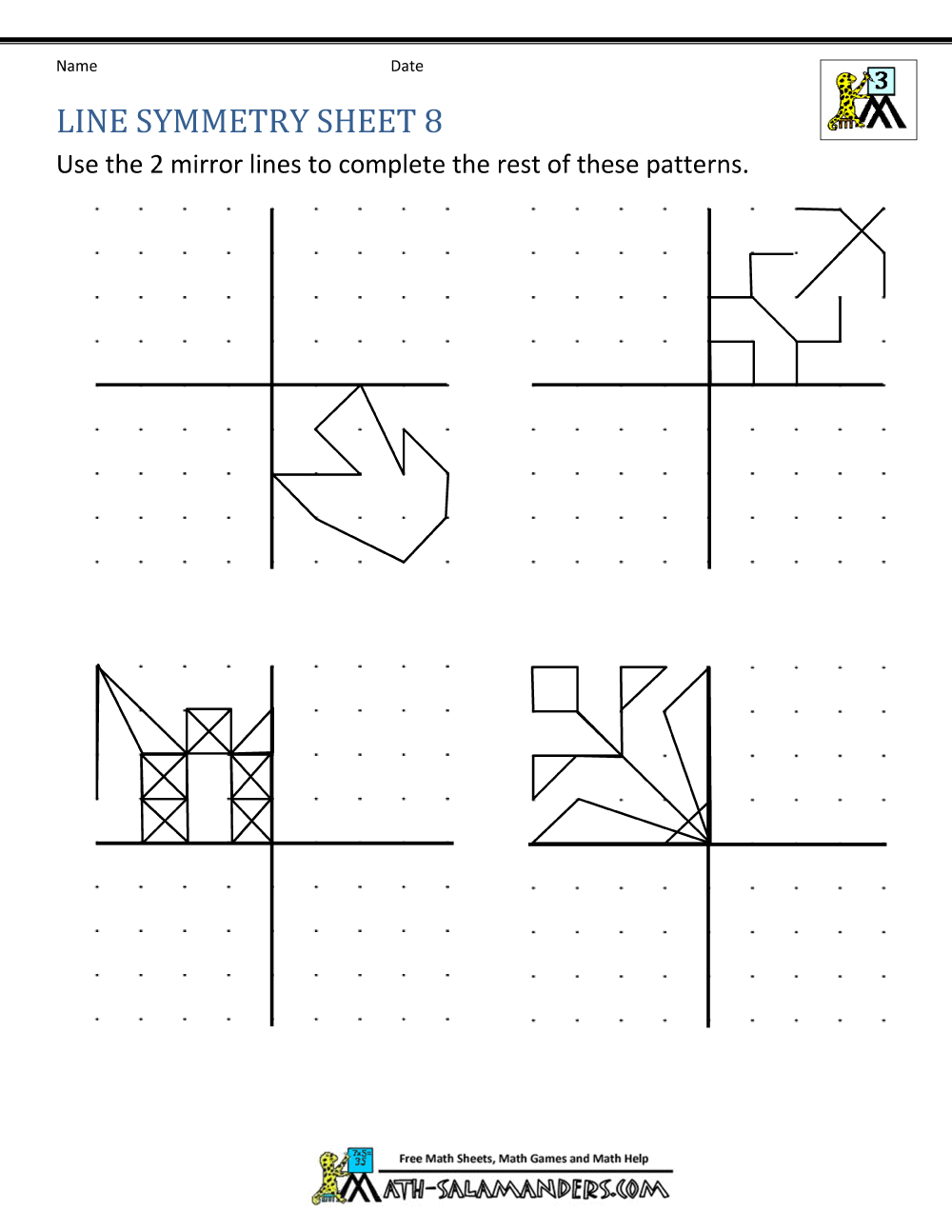 Symmetry Worksheets Symmetry Worksheets