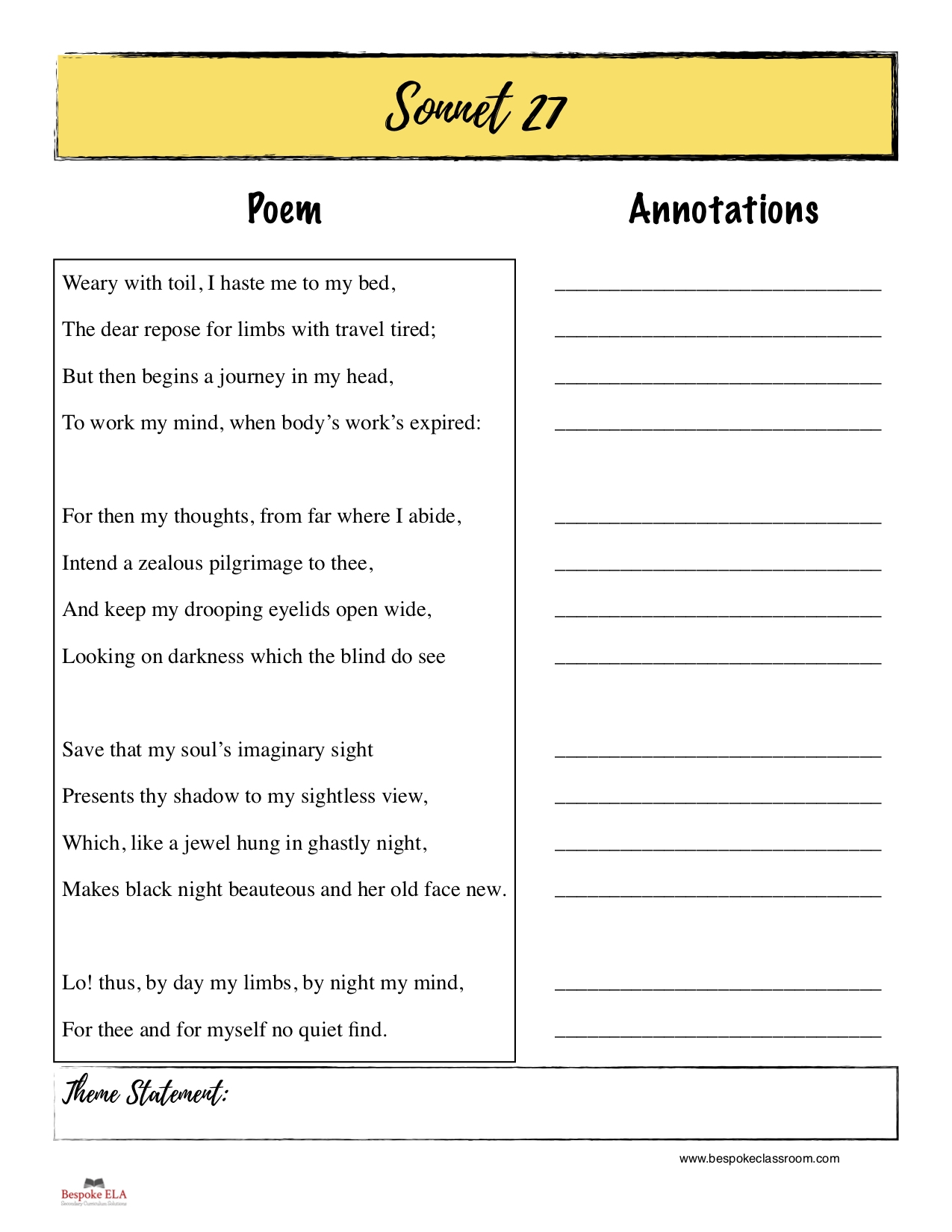 Poetry Worksheets Writing Sonnet Poetry Worksheets Worksheets Library