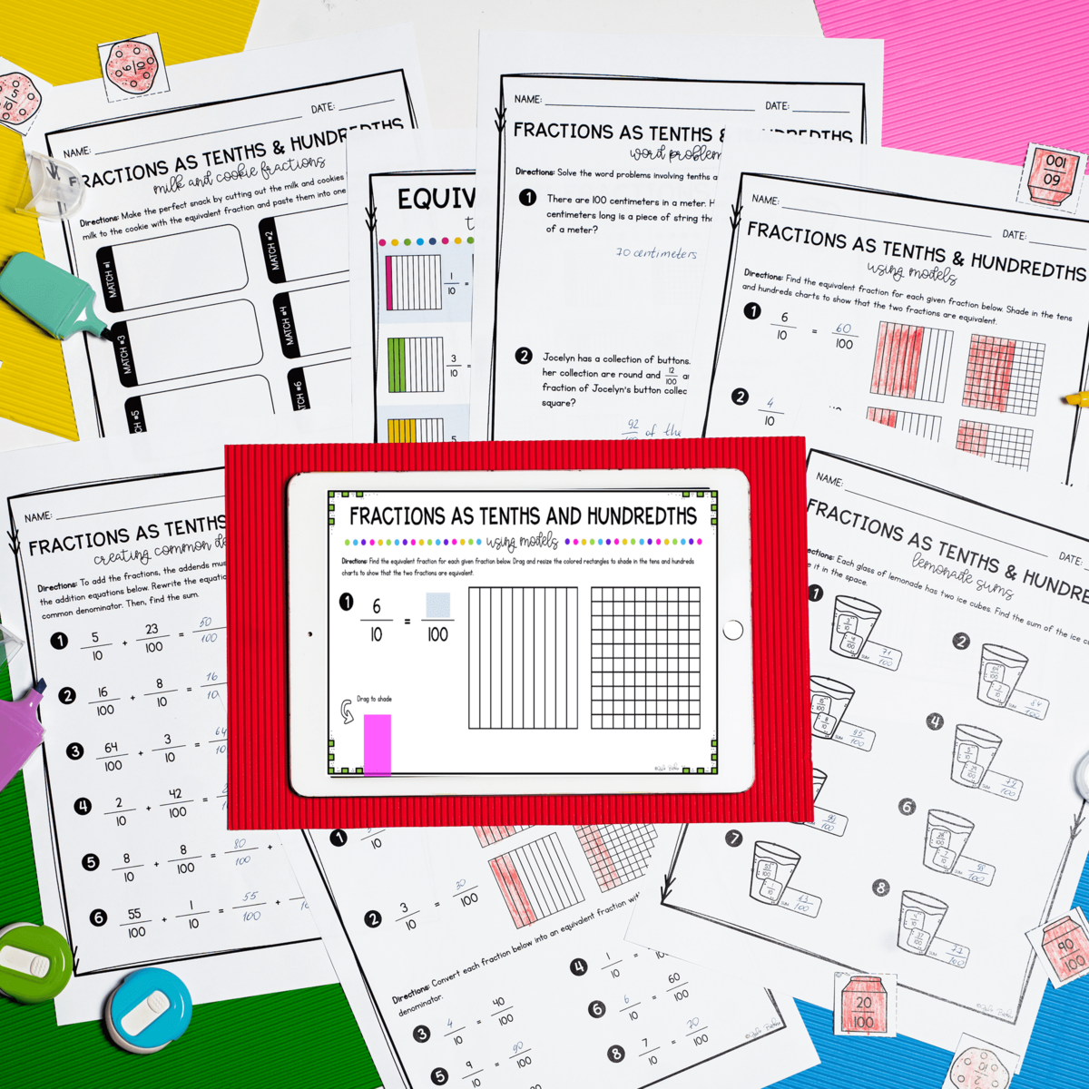 Tenths And Hundredths 4th Grade Math Print Digital 4 NF C 5 MagiCore