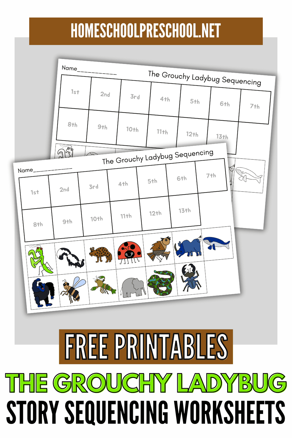 The Grouchy Ladybug Sequencing Free Activity The Grouchy Ladybug Sequencing Free Activity