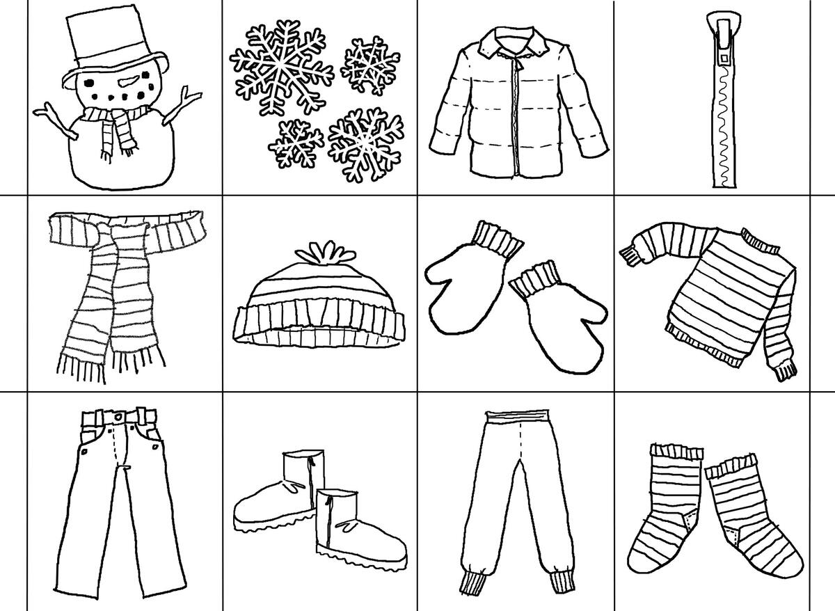 Preschool Winter Clothes Theme Pre K Printable Fun