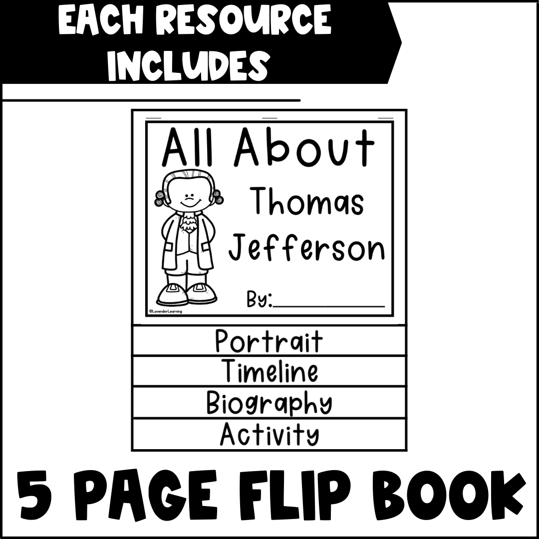 Thomas Jefferson Biography Flip Book Report Activities Presidents Day Made By Teachers Thomas Jefferson Biography Flip Book Report Activities Presidents Day Made By Teachers