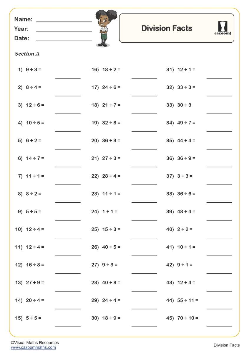 Times Tables 10 Minute Challenge Worksheet Fun And Engaging Year 4 Multiplication And Division Worksheet