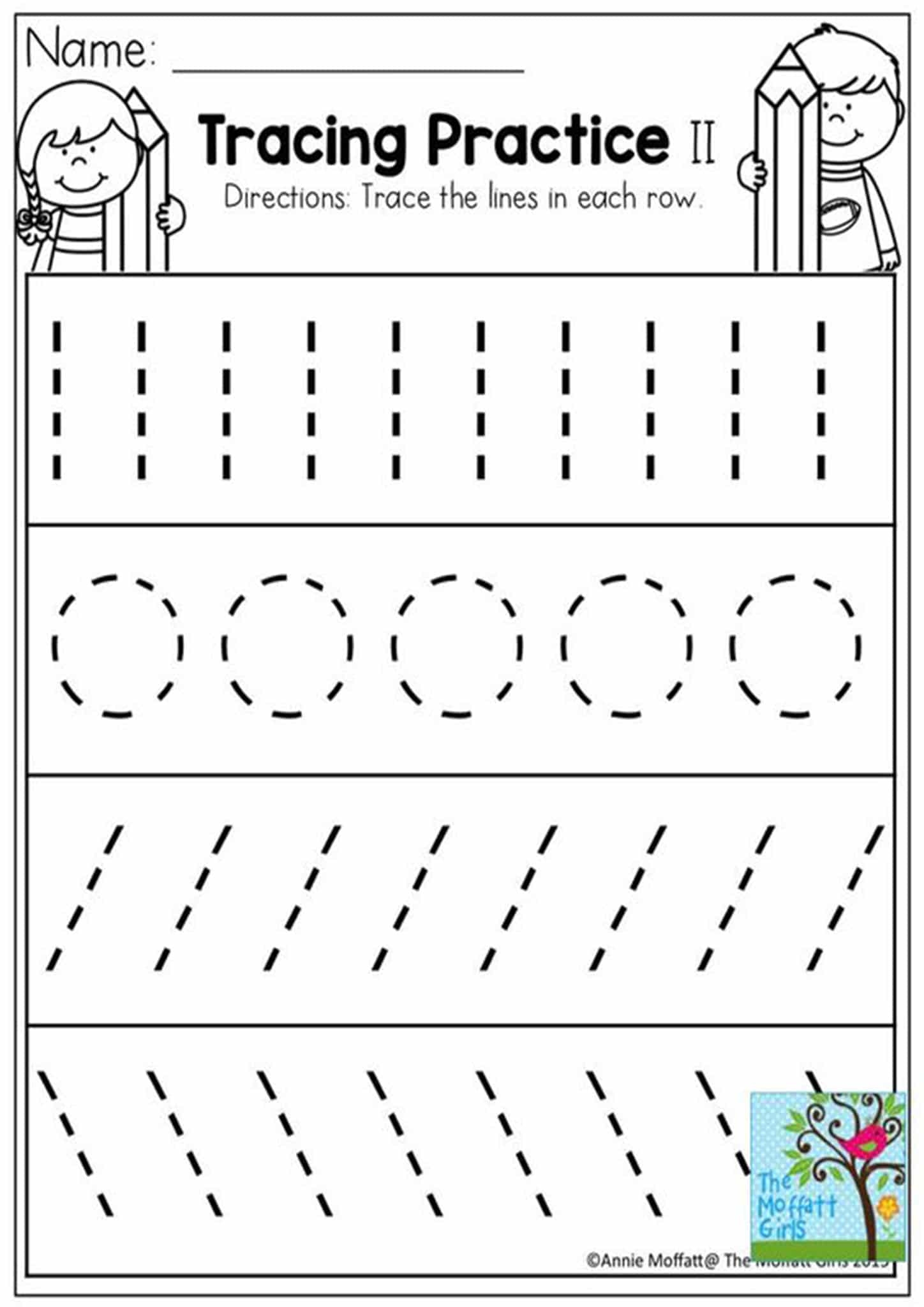 Free Printable Tracing Lines Worksheet KidsNex