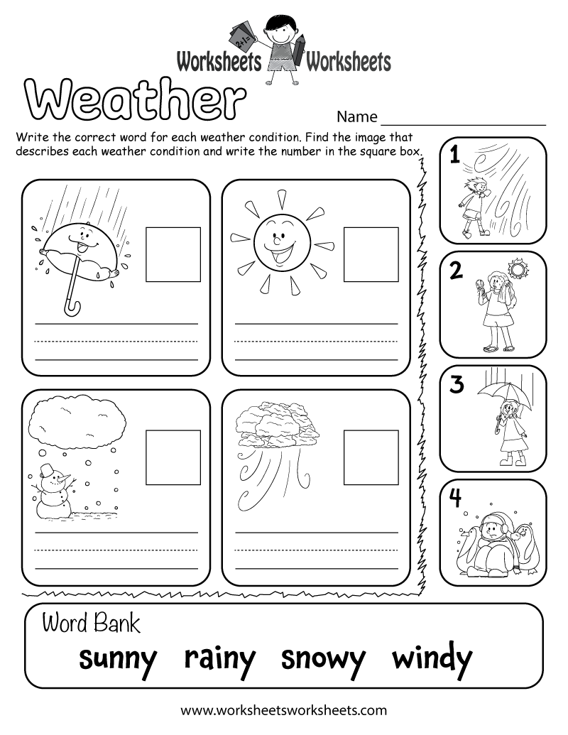 Weather Worksheet For Kids Worksheets Worksheets Worksheets Library Printable Weather And Climate Activities Worksheet Earth Science For Grade 1 Made By Teachers