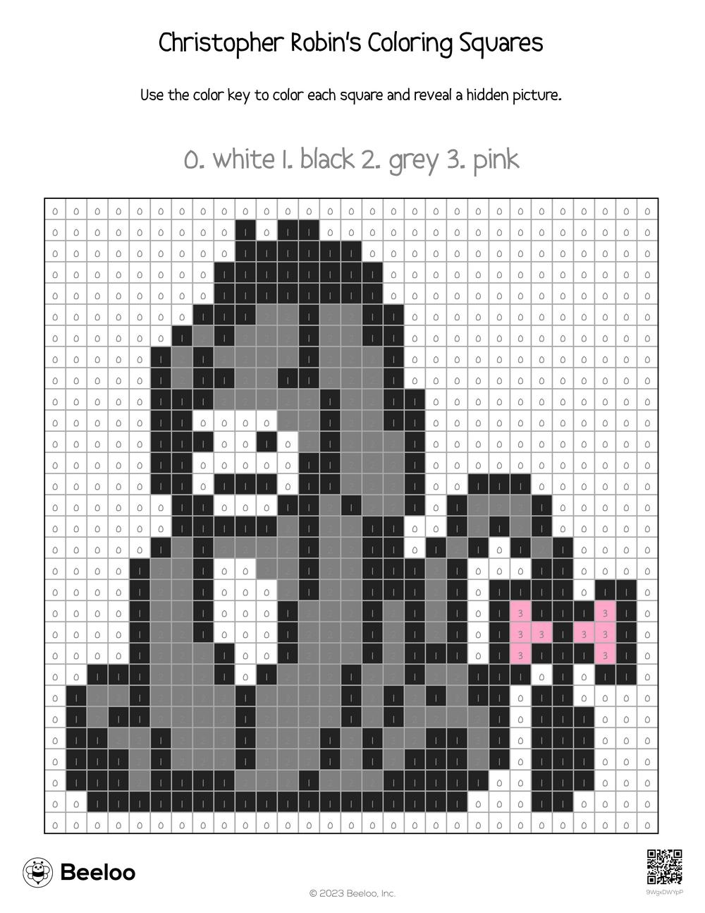 Winnie The Pooh Themed Color By Number Grids Beeloo Printable Crafts And Activities For Kids