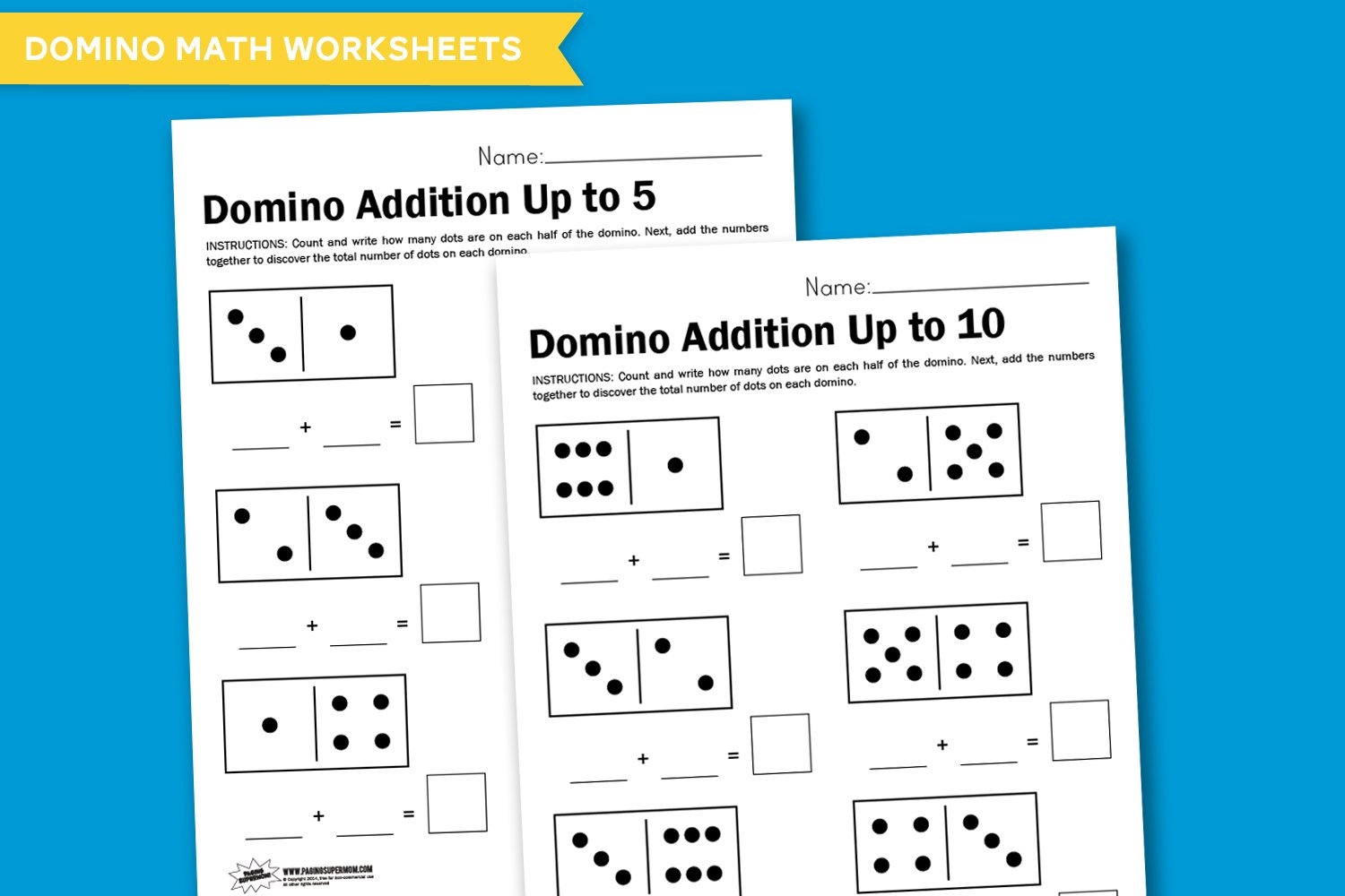Worksheet Wednesday Domino Math Paging Supermom