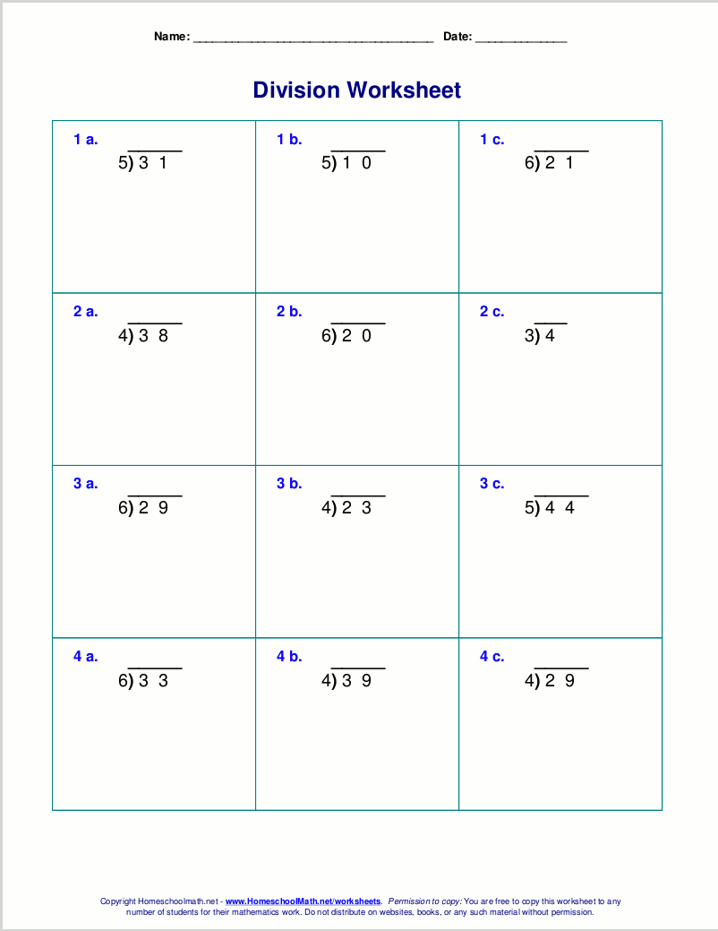 Worksheets For Division With Remainders Division Worksheets 3rd Grade