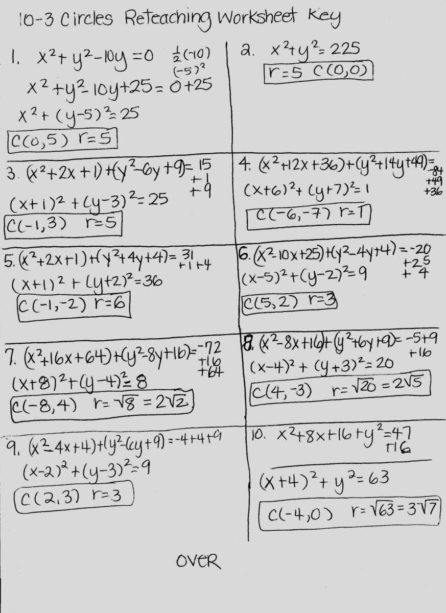 WORKSHEETS ON PRE CALCULUS Worksheets Library