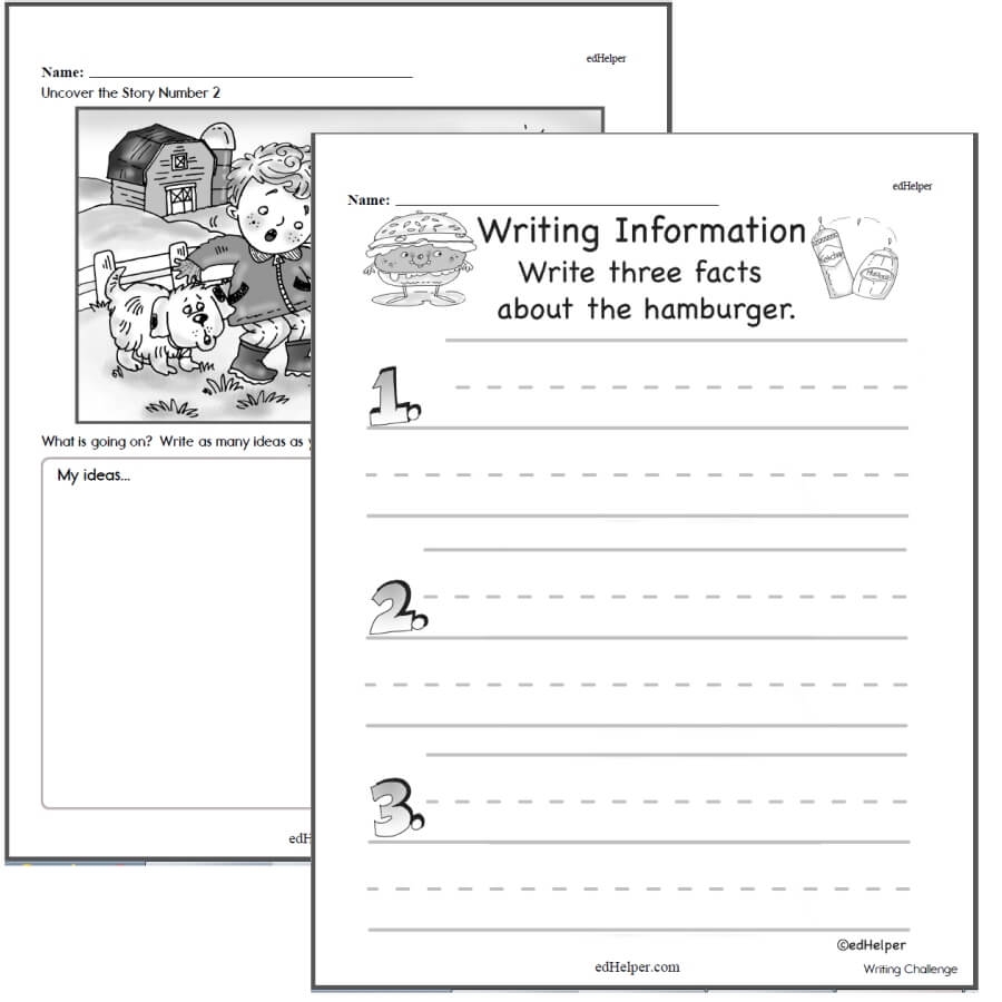 Writing Worksheets For Creative Kids Free PDF Printables EdHelper Writing Prompts Worksheets Narrative Writing Prompts Worksheets